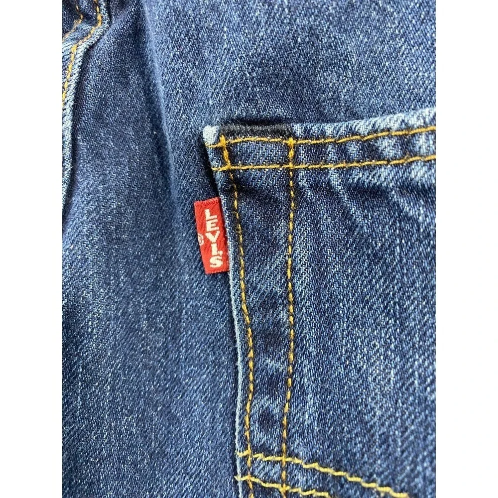 Levis 501 Jeans Mens 36x36 (34x33.5)‎ Blue Denim Straight Button Premium Big E